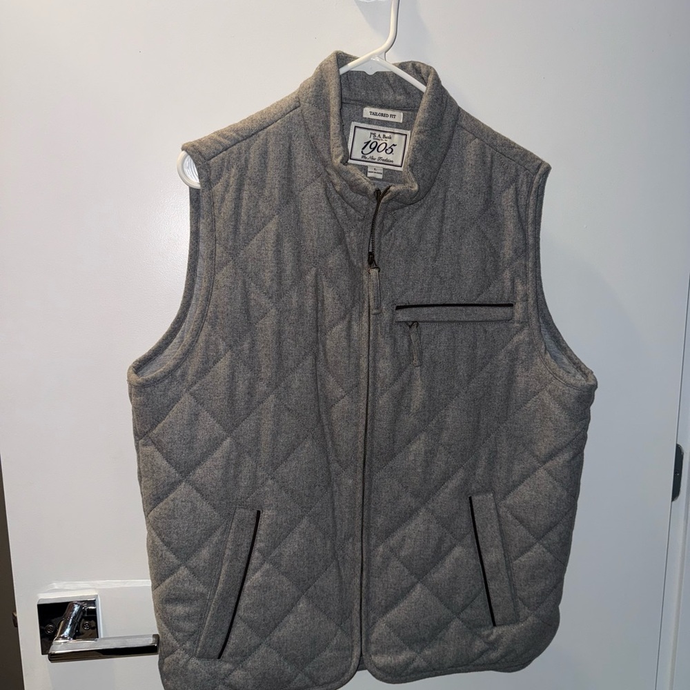 Jos. A. Bank Charcoal Quilted Vest